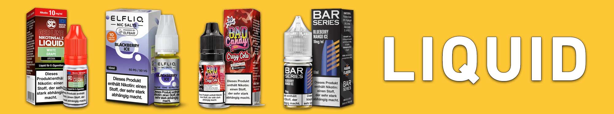Liquid für E Zigaretten in 10 ml Flaschen