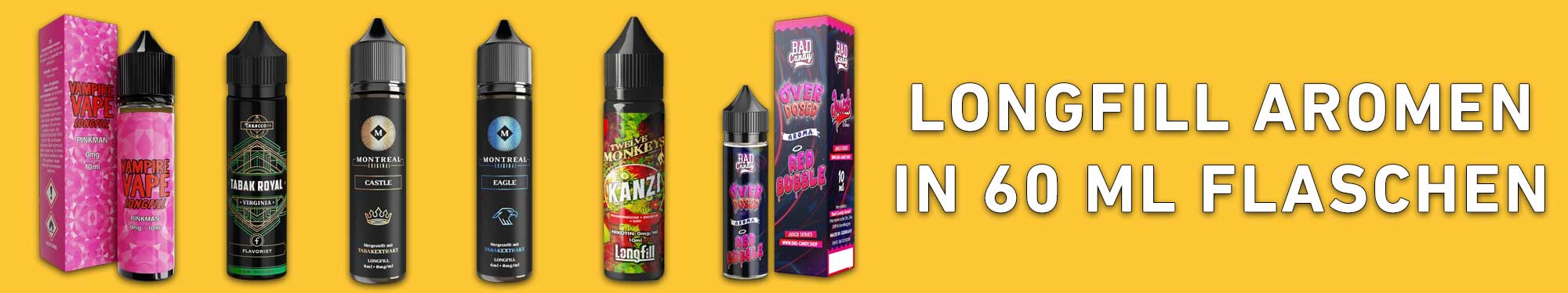 Longfill Aromen in 60 ml Flaschen
