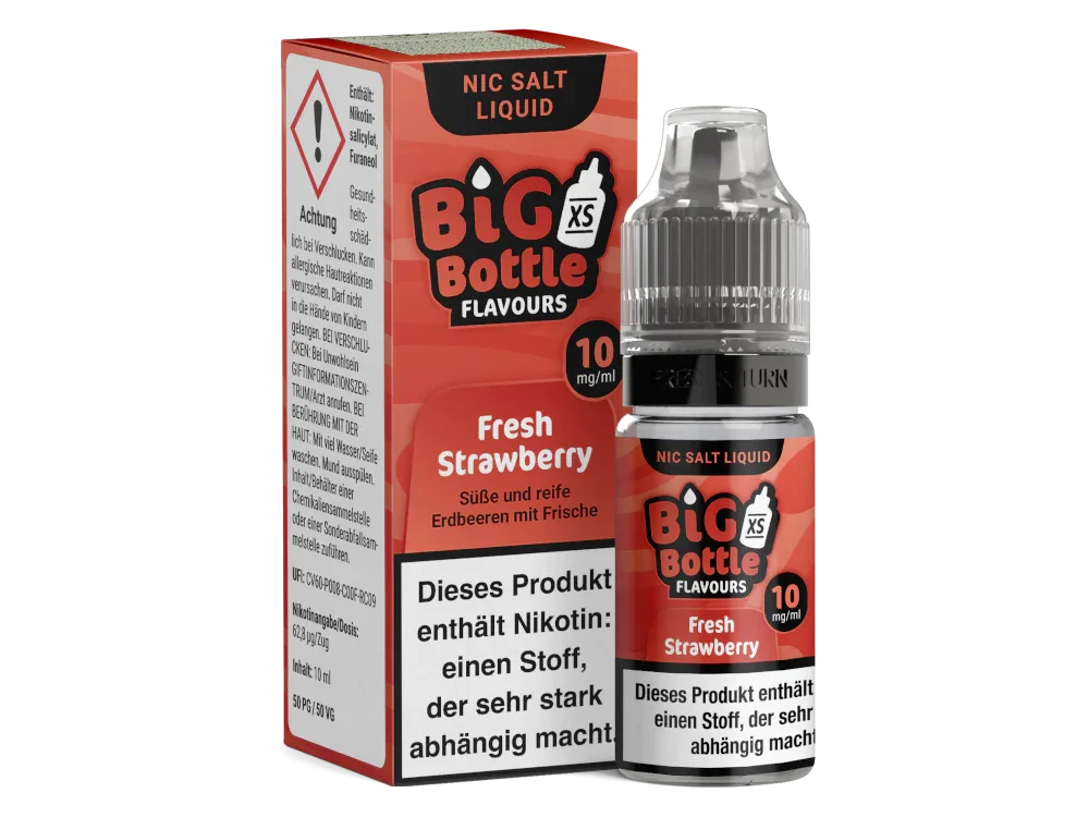 Big Bottle - Fresh Strawberry - Nikotinsalz Liquid - 10 mg/ml time4smoke.de