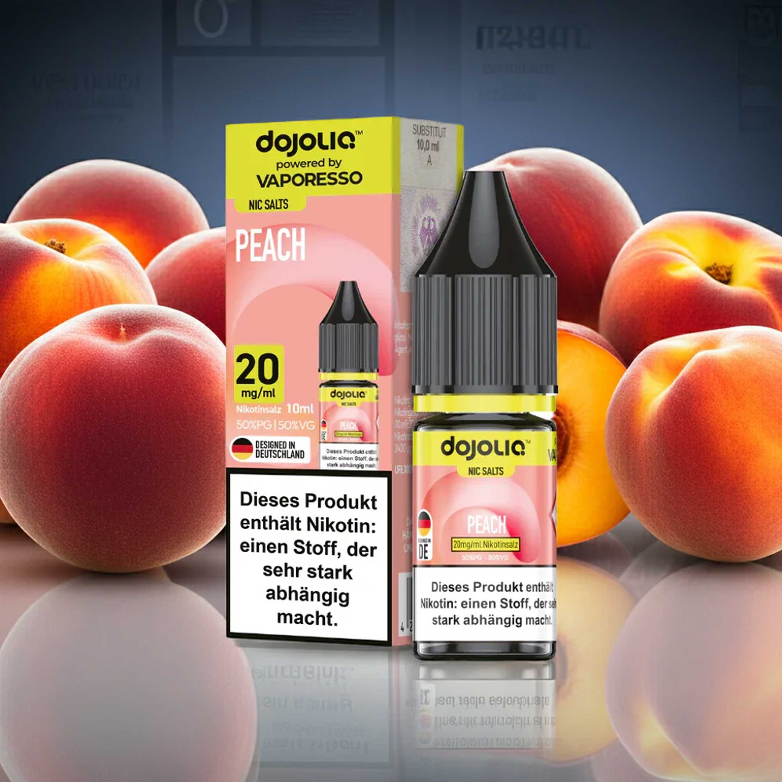 Dojoliq - Peach - Nikotinsalz Liquid: Süße Pfirsichfrische für deine E-Zigarette