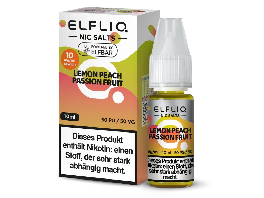ELFLIQ - Lemon Peach Passion Fruit - Nikotinsalz Liquid - 1er Packung / 10 mg/ml time4smoke.de
