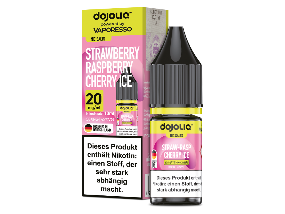 Dojoliq - Nikotinsalz Liquid - Strawberry Raspberry Cherry Ice - time4smoke