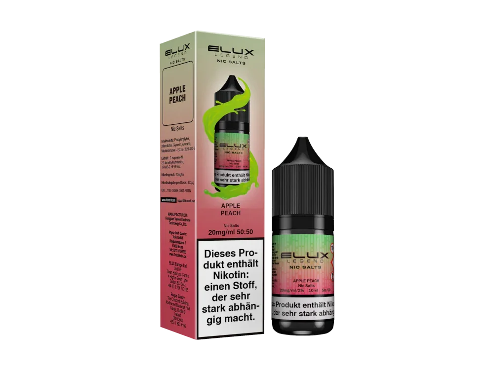 Elux - Legend - Apple Peach - Nikotinsalz Liquid - Apple Peach / 1er Packung / 10 mg/ml time4smoke.de