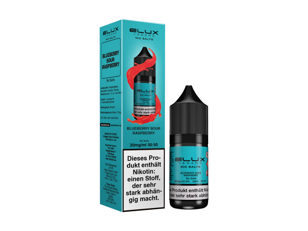 Elux - Legend - Blueberry Sour Raspberry - Nikotinsalz Liquid - time4smoke