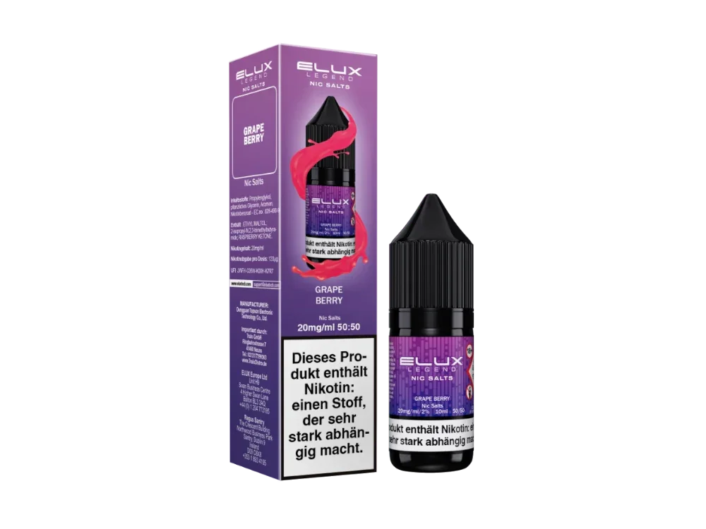 Elux - Legend - Grape Berry - Nikotinsalz Liquid - Grape Berry / 1er Packung / 10 mg/ml time4smoke.de