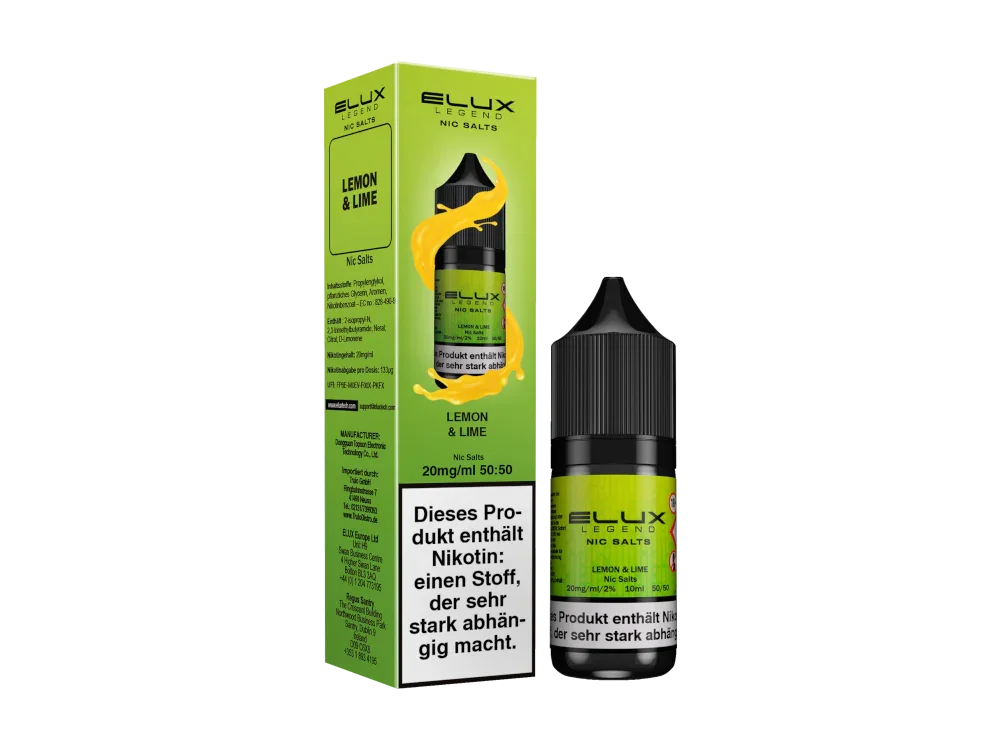 Elux - Legend - Lemon & Lime - Nikotinsalz Liquid - Lemon & Lime / 1er Packung / 10 mg/ml time4smoke.de