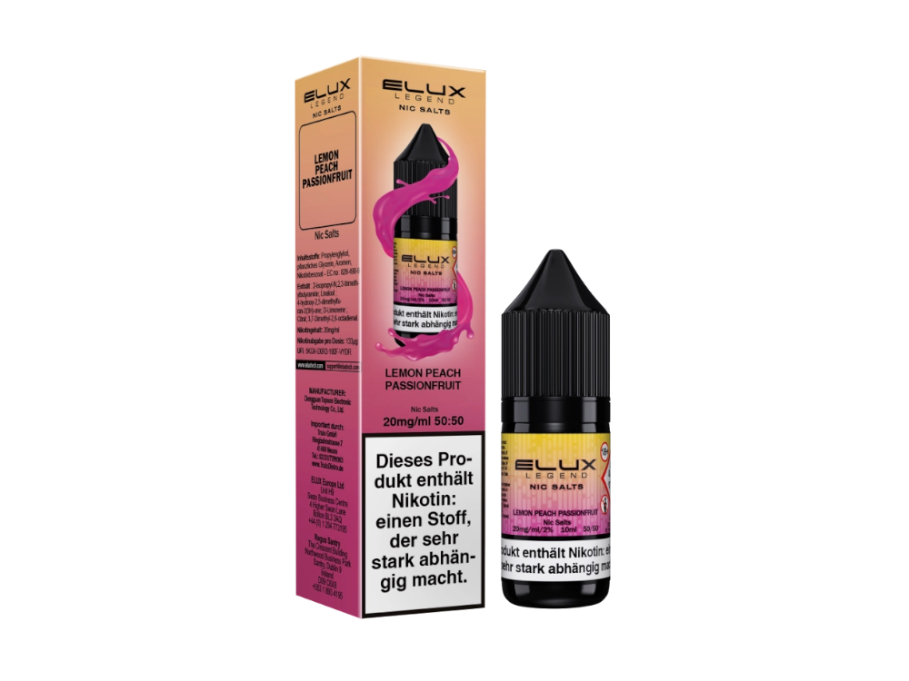 Elux - Legend - Lemon Peach Passion - Nikotinsalz Liquid - time4smoke