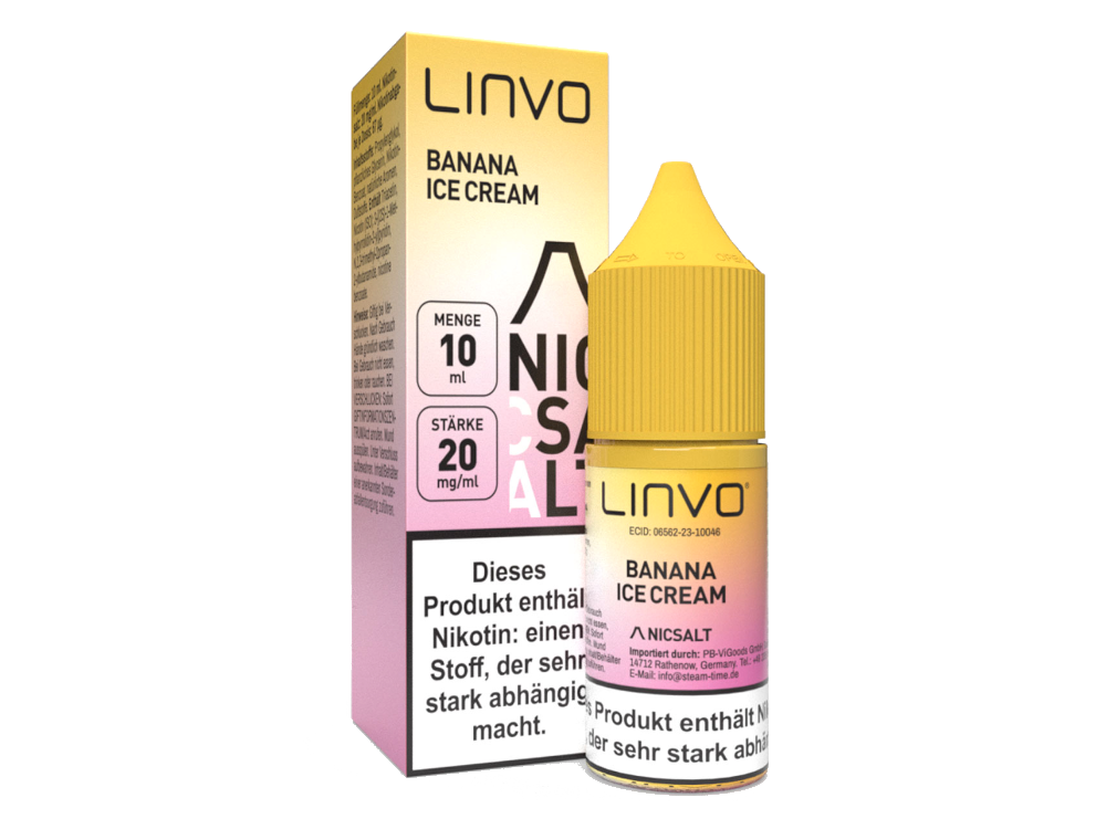 Linvo - Banana Ice Cream - Nikotinsalz Liquid - time4smoke