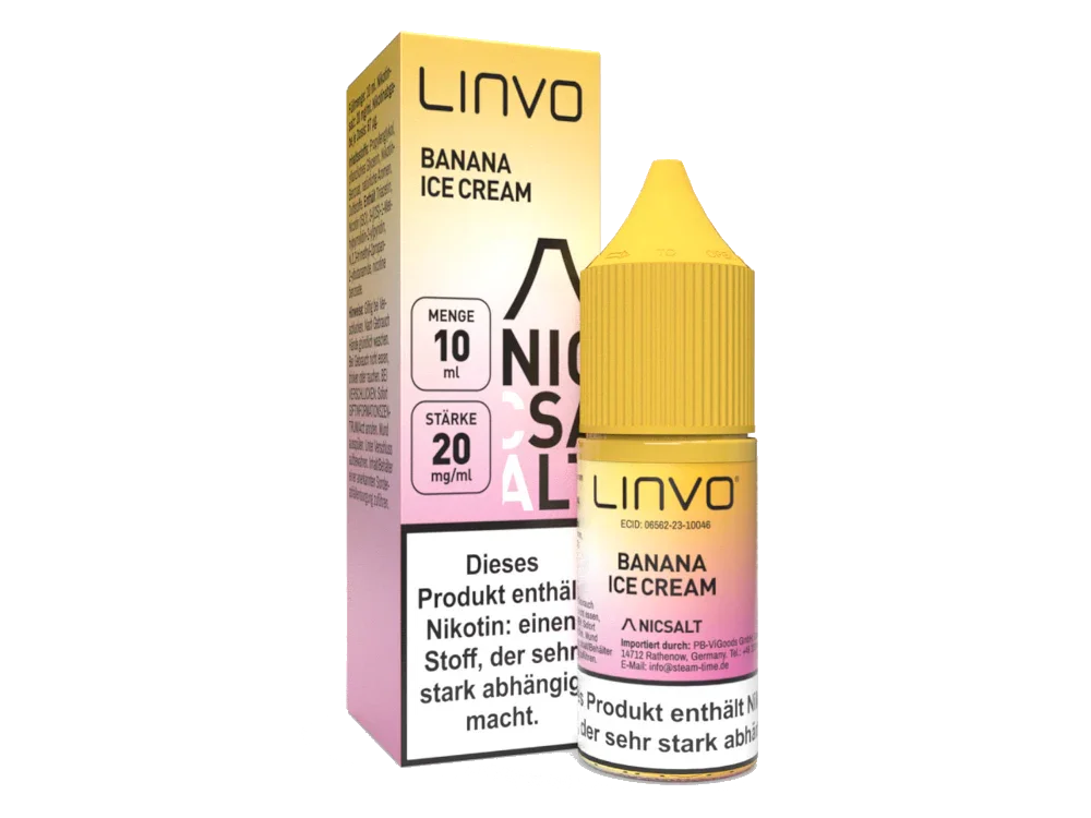 Linvo - Banana Ice Cream - Nikotinsalz Liquid - 1er Packung / 20 mg/ml time4smoke.de