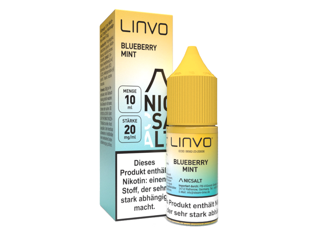 Linvo - Blueberry Mint - Nikotinsalz Liquid - time4smoke