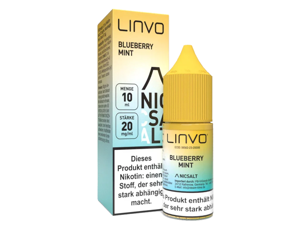 Linvo - Blueberry Mint - Nikotinsalz Liquid - 1er Packung / 20 mg/ml time4smoke.de