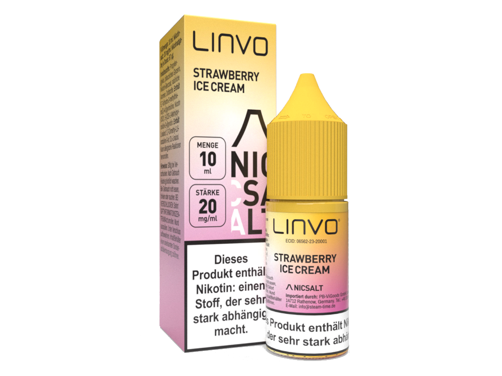 Linvo - Strawberry Ice Cream - Nikotinsalz Liquid - time4smoke