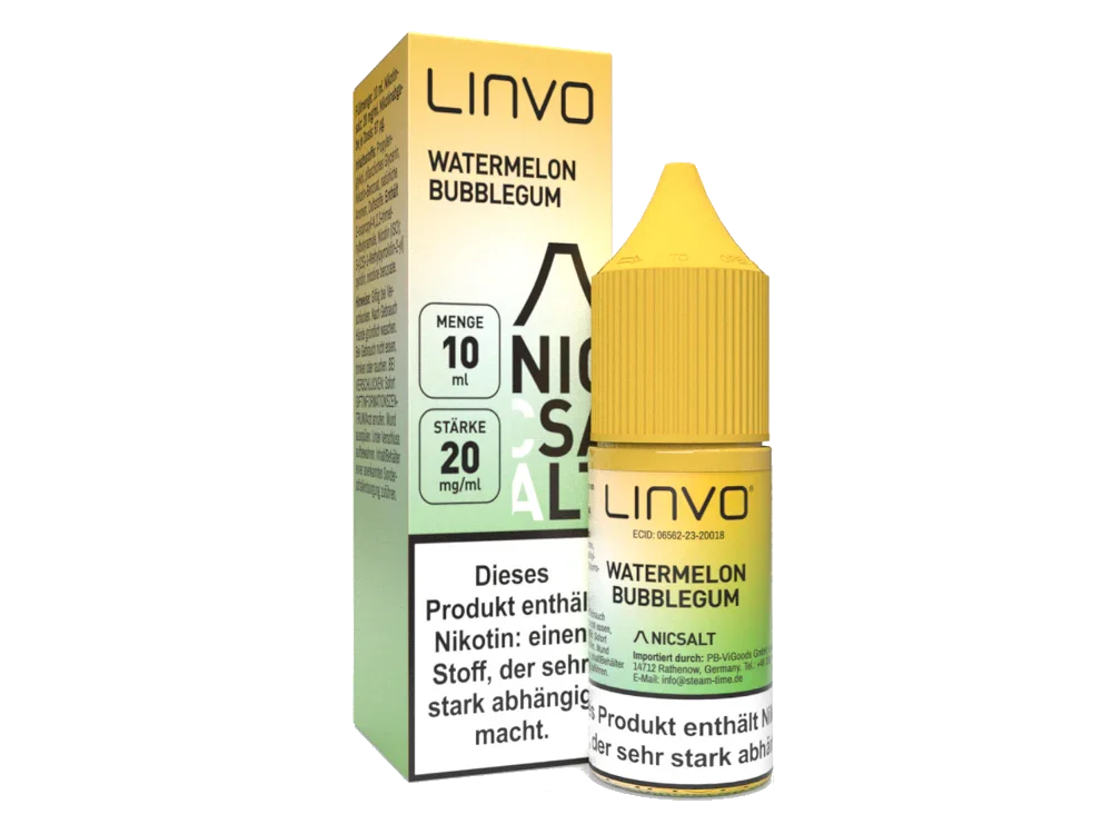 Linvo - Watermelon Bubble Gum - Nikotinsalz Liquid - 1er Packung / 20 mg/ml time4smoke.de