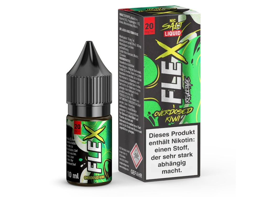 Revoltage - FLEX - Kiwi - Nikotinsalz Liquid - Kiwi / 1er Packung / 0 mg/ml time4smoke.de