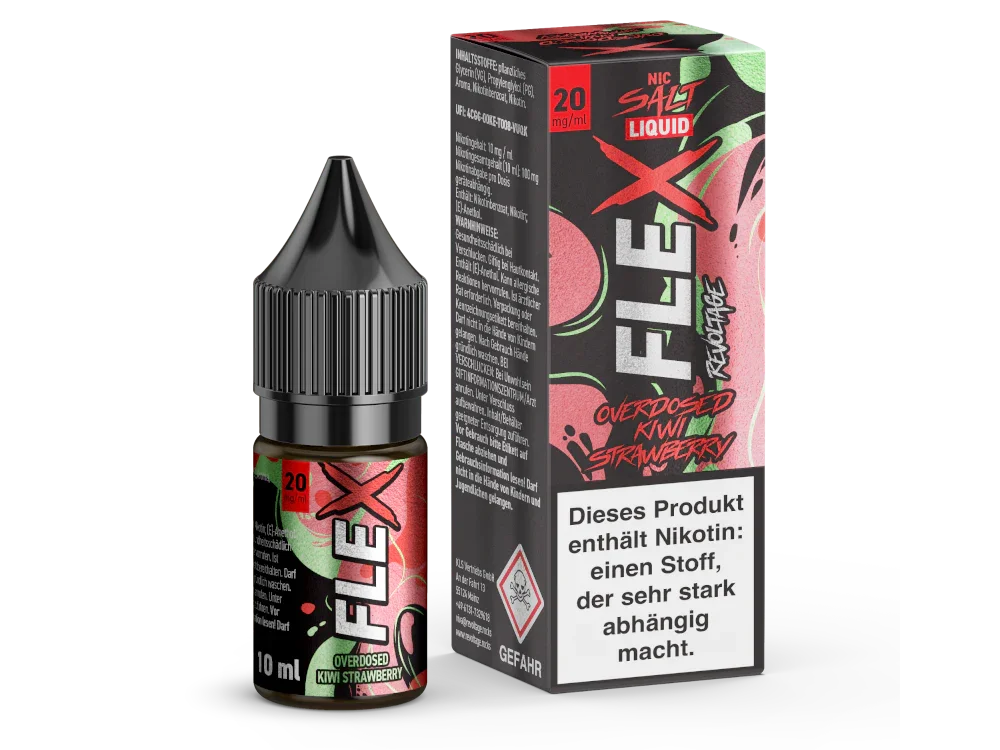 Revoltage - FLEX - Kiwi Strawberry - Nikotinsalz Liquid - Kiwi Strawberry / 1er Packung / 0 mg/ml time4smoke.de