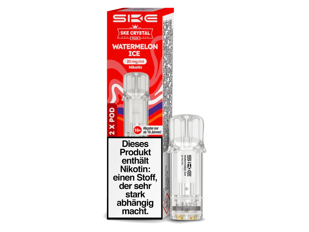SKE - Crystal Plus Pods (2 x 2 ml) 20 mg/ml (2 Stück) - Watermelon Ice / 1er Packung time4smoke.de