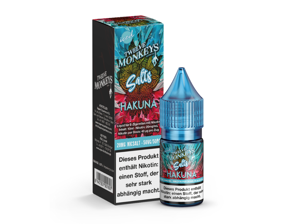Twelve Monkeys - Iced - Hakuna - Nikotinsalz Liquid - time4smoke
