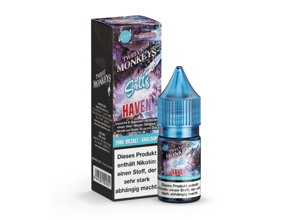 Twelve Monkeys - Iced - Haven - Nikotinsalz Liquid - time4smoke