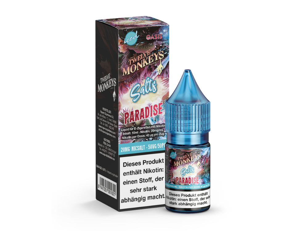 Twelve Monkeys - Iced - Paradise - Nikotinsalz Liquid - time4smoke