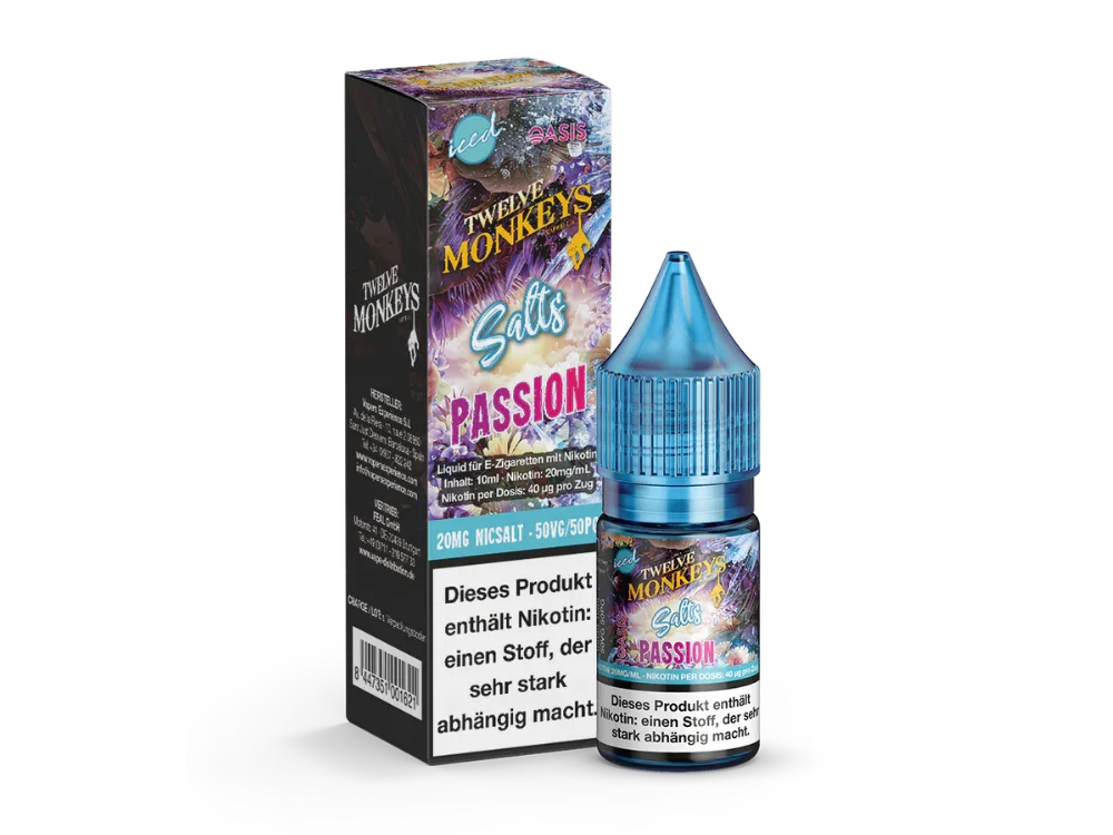 Twelve Monkeys - Iced - Passion - Nikotinsalz Liquid - Passion / 1er Packung / 20 mg/ml time4smoke.de