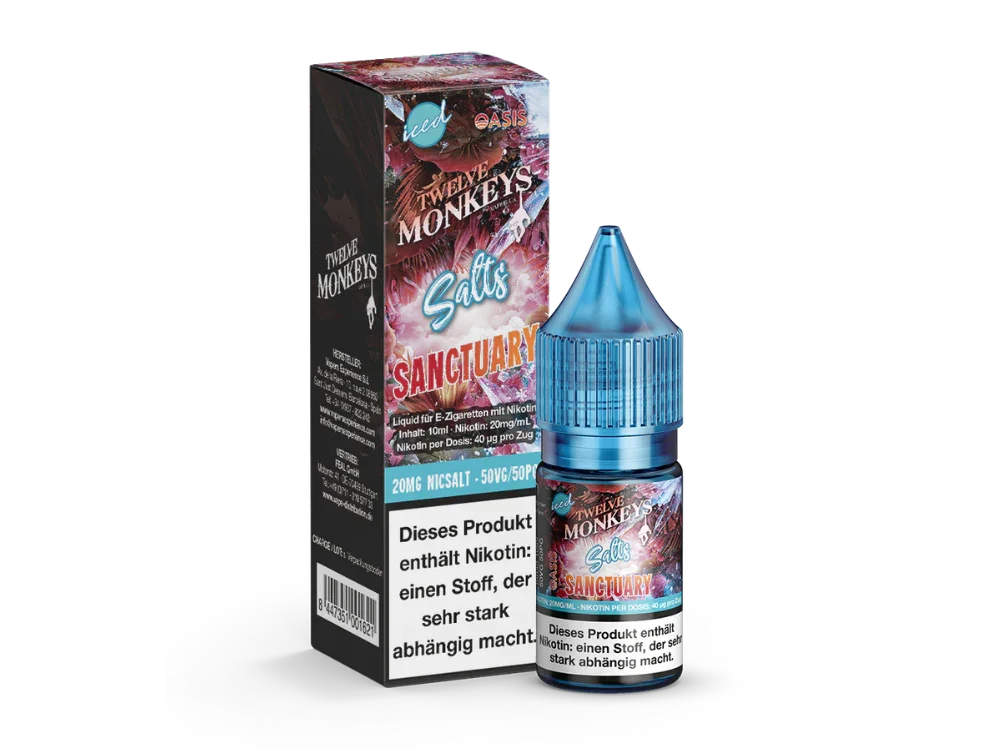Twelve Monkeys - Iced - Sanctuary - Nikotinsalz Liquid - Sanctuary / 1er Packung / 20 mg/ml time4smoke.de