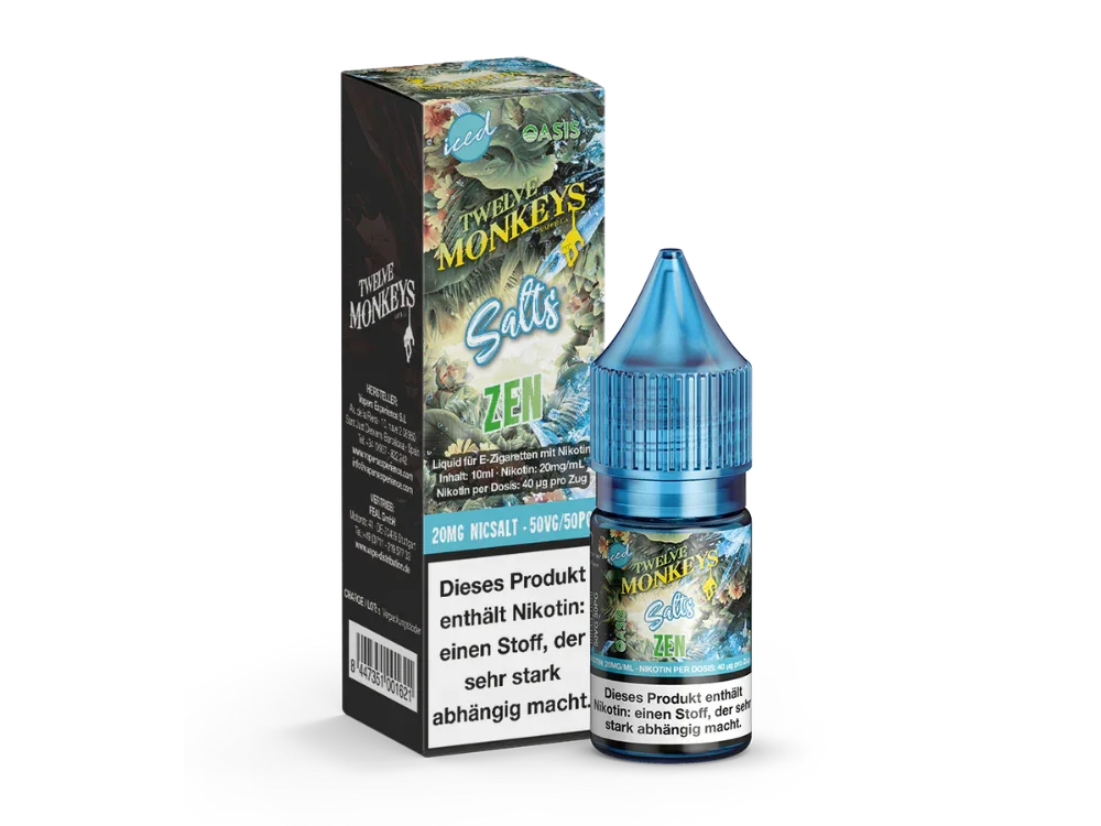 Twelve Monkeys - Iced - Zen - Nikotinsalz Liquid - Zen / 1er Packung / 20 mg/ml time4smoke.de