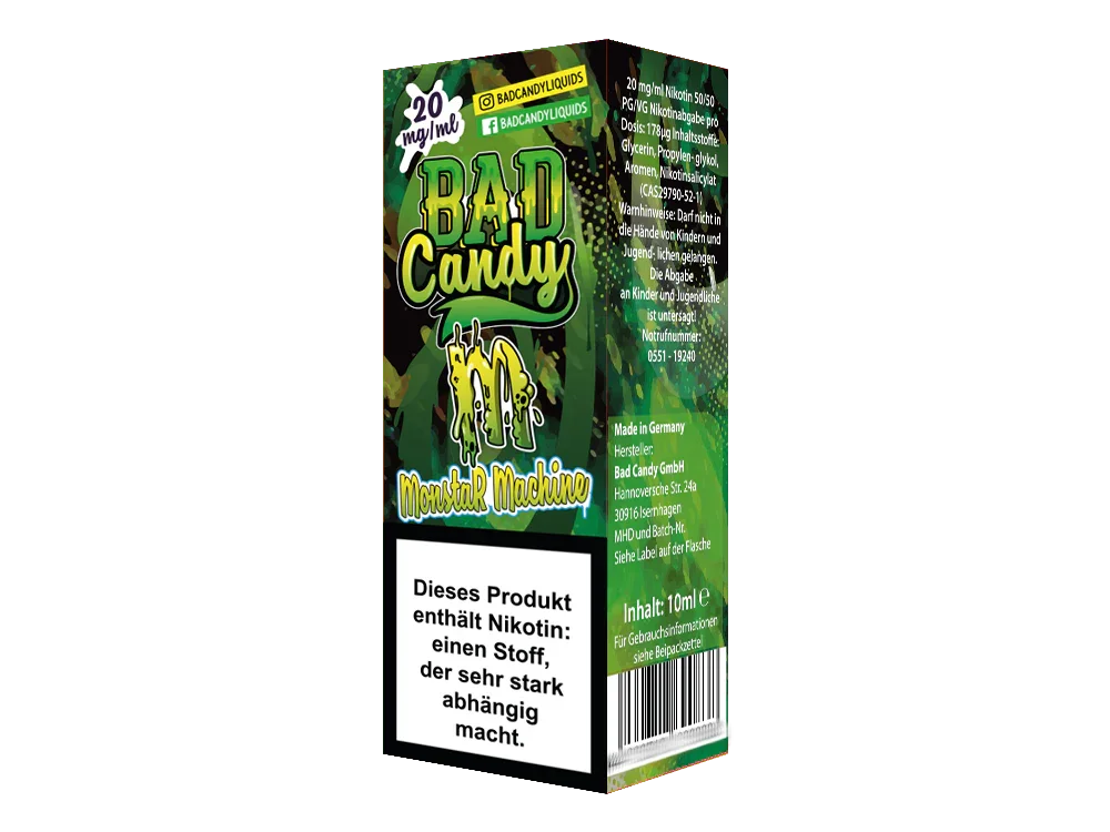 Bad Candy Liquids - Monstar Machine - Nikotinsalz Liquid - 1er Packung / 10 mg/ml time4smoke.de