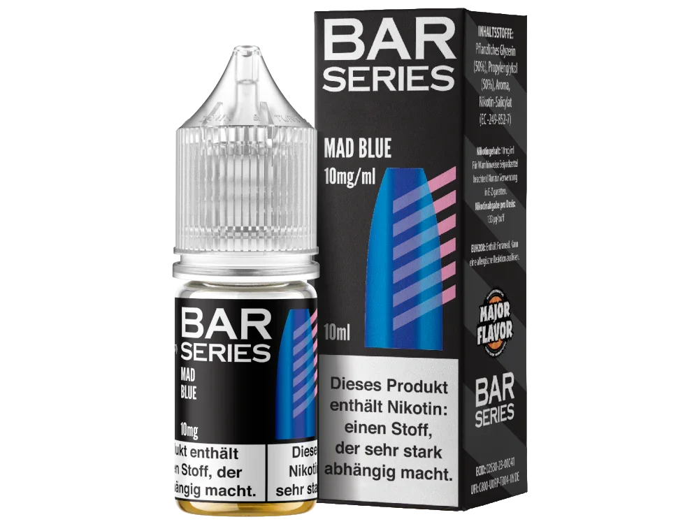 Bar Series - Mad Blue - Nikotinsalz Liquid - Mad Blue / 1er Packung / 10 mg/ml time4smoke.de