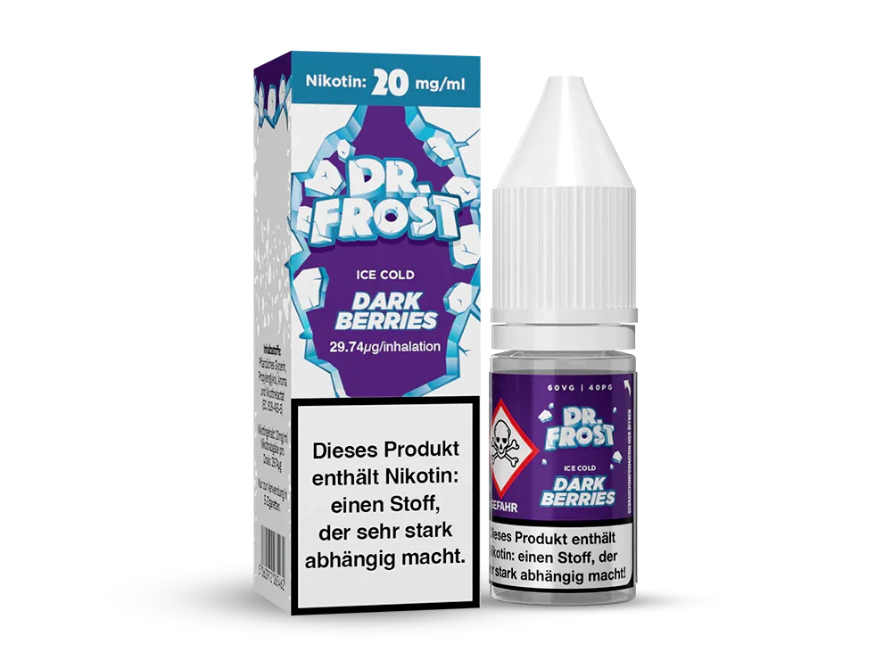 Dr. Frost - Ice Cold - Dark Berries - Nikotinsalz Liquid - Dark Berries / 1er Packung / 10 mg/ml time4smoke.de