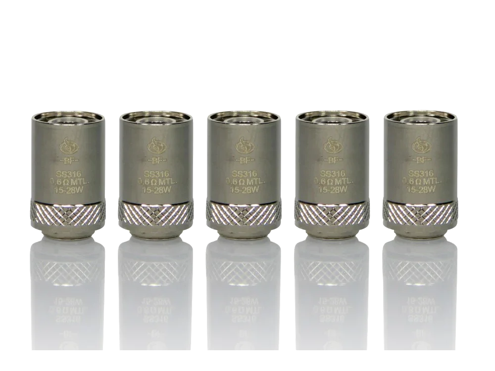 InnoCigs - BF SS316 - Verdampferköpfe 0.50 / 0.60 / 1.00 Ohm (5 Stück) - 1er Packung / 0,5 Ohm time4smoke.de