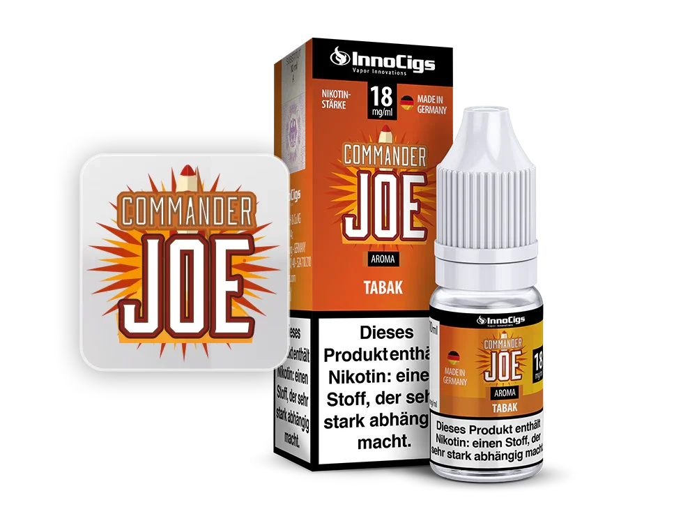 InnoCigs - Commander Joe - Tabak - Liquid - 1er Packung / 0 mg/ml time4smoke.de