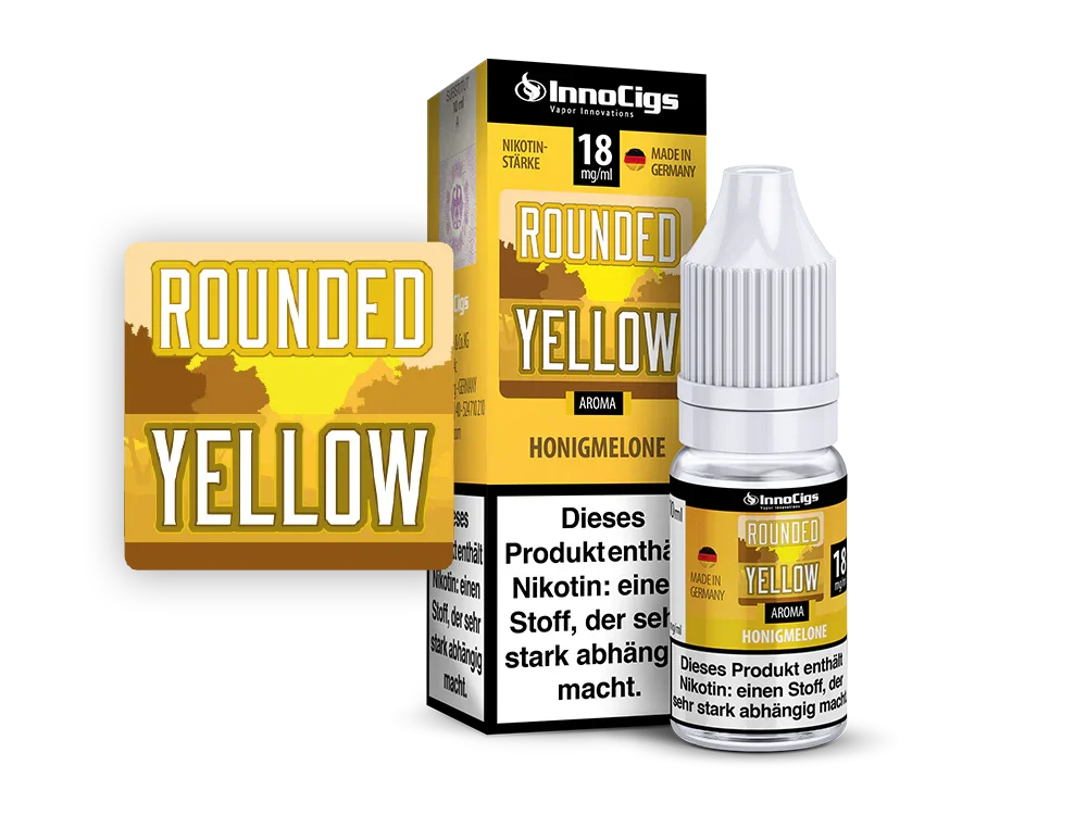 InnoCigs - Rounded Yellow - Honigmelone - Liquid - 1er Packung / 0 mg/ml time4smoke.de