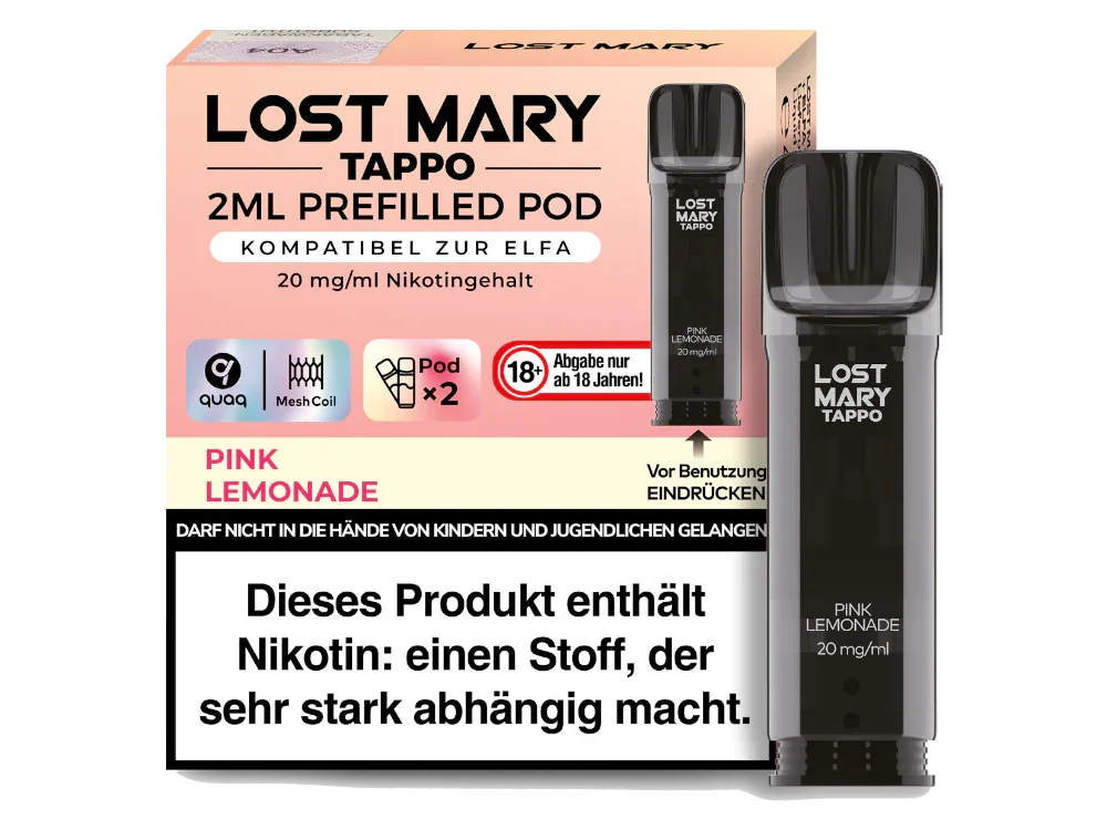 Lost Mary - Tappo Pods (2 x 2 ml) 20 mg/ml (2 Stück) - Blue Razz Lemonade / 1er Packung / 20 mg/ml time4smoke.de