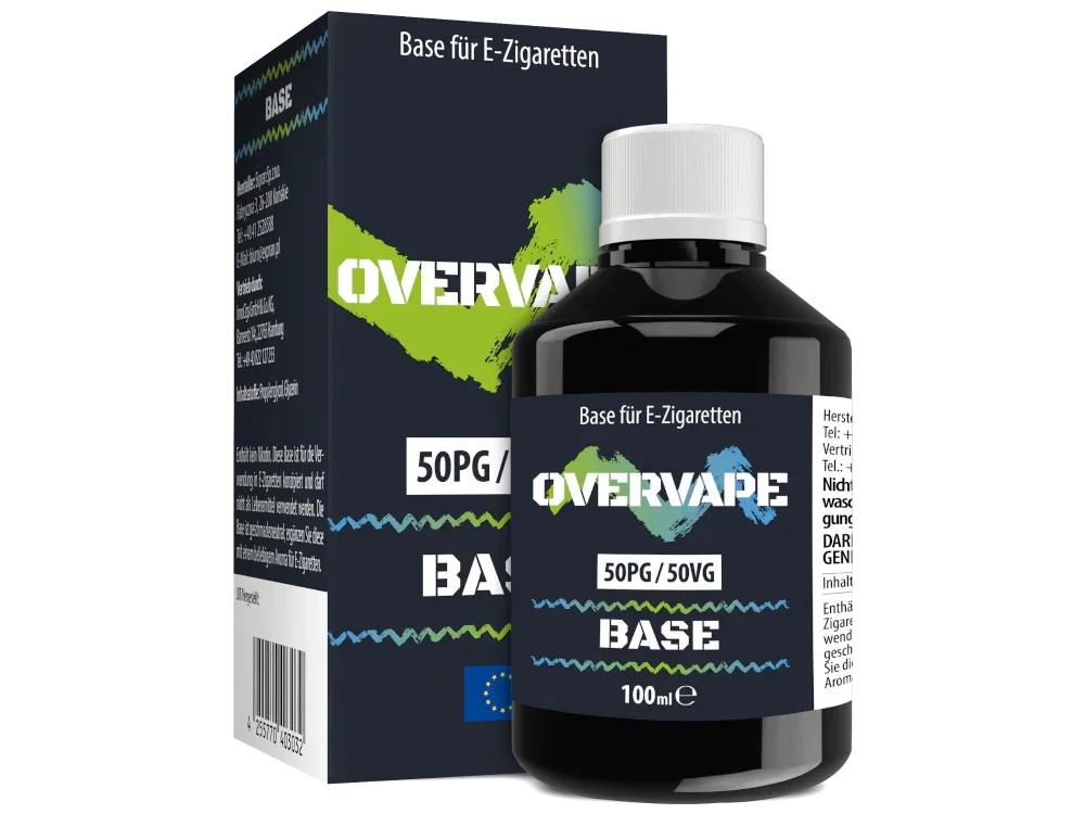 Overvape - Base 100 ml VPG 50/50 | 70/30 (0 mg/ml) - 30PG / 70VG / 1er Packung time4smoke.de