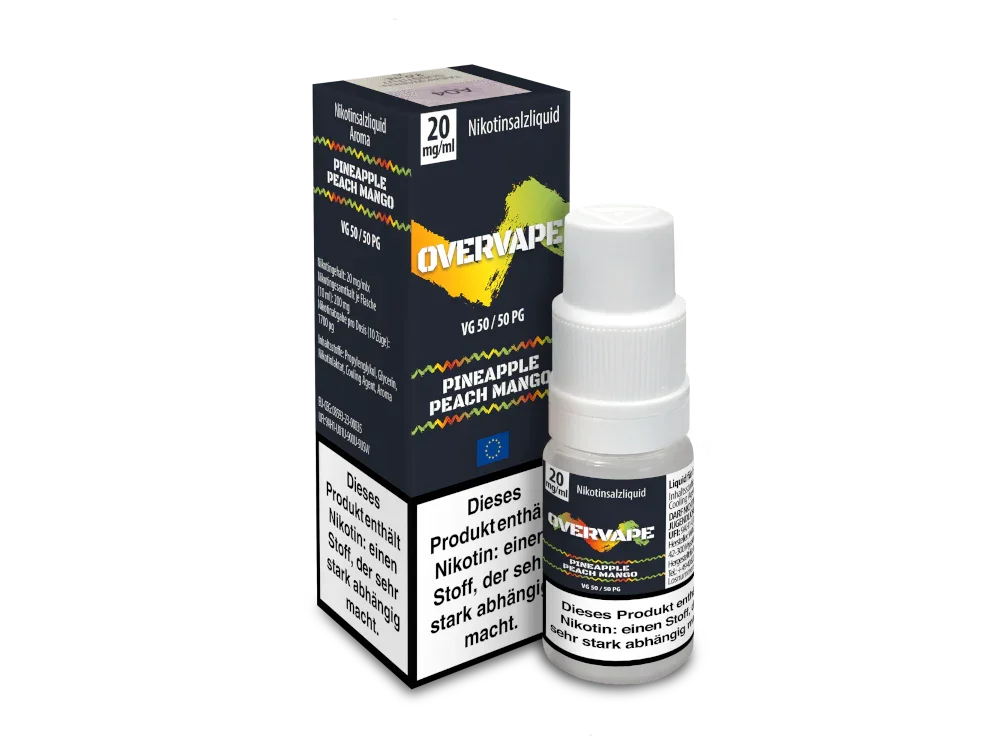 Overvape - Pineapple Peach Mango - Nikotinsalz Liquid - Pineapple Peach Mango / 1er Packung / 20 mg/ml time4smoke.de