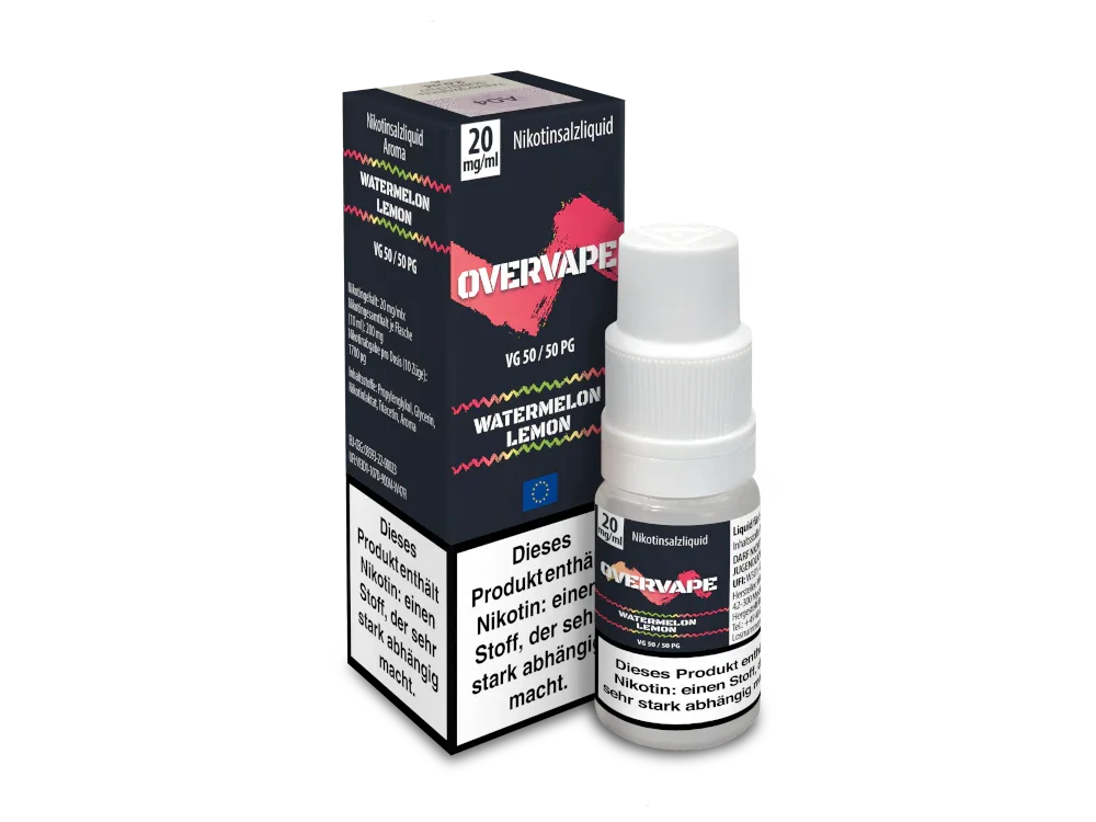 Overvape - Watermelon Lemon - Nikotinsalz Liquid - Watermelon Lemon / 1er Packung / 20 mg/ml time4smoke.de