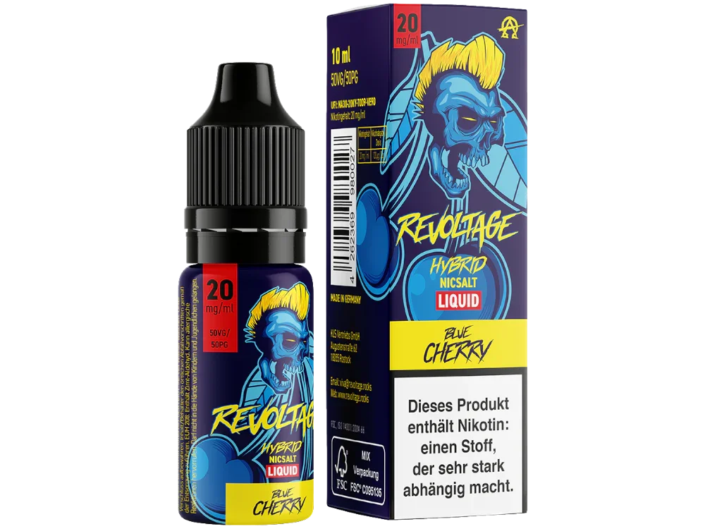 Revoltage - Blue Cherry - Hybrid Nikotinsalz Liquid - Blue Cherry / 1er Packung / 10 mg/ml time4smoke.de