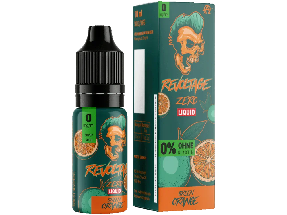 Revoltage - Green Orange - Hybrid Nikotinsalz Liquid 0 mg/ml - Green Orange / 1er Packung / 0 mg/ml time4smoke.de