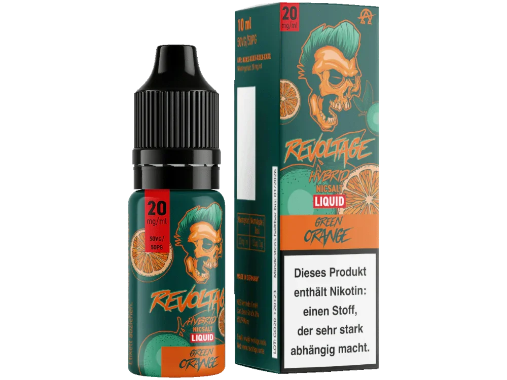 Revoltage - Green Orange - Hybrid Nikotinsalz Liquid - Green Orange / 1er Packung / 10 mg/ml time4smoke.de