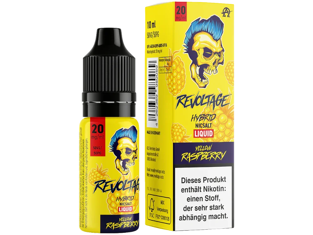 Revoltage - Yellow Raspberry - Hybrid Nikotinsalz Liquid - Yellow Raspberry / 1er Packung / 10 mg/ml time4smoke.de