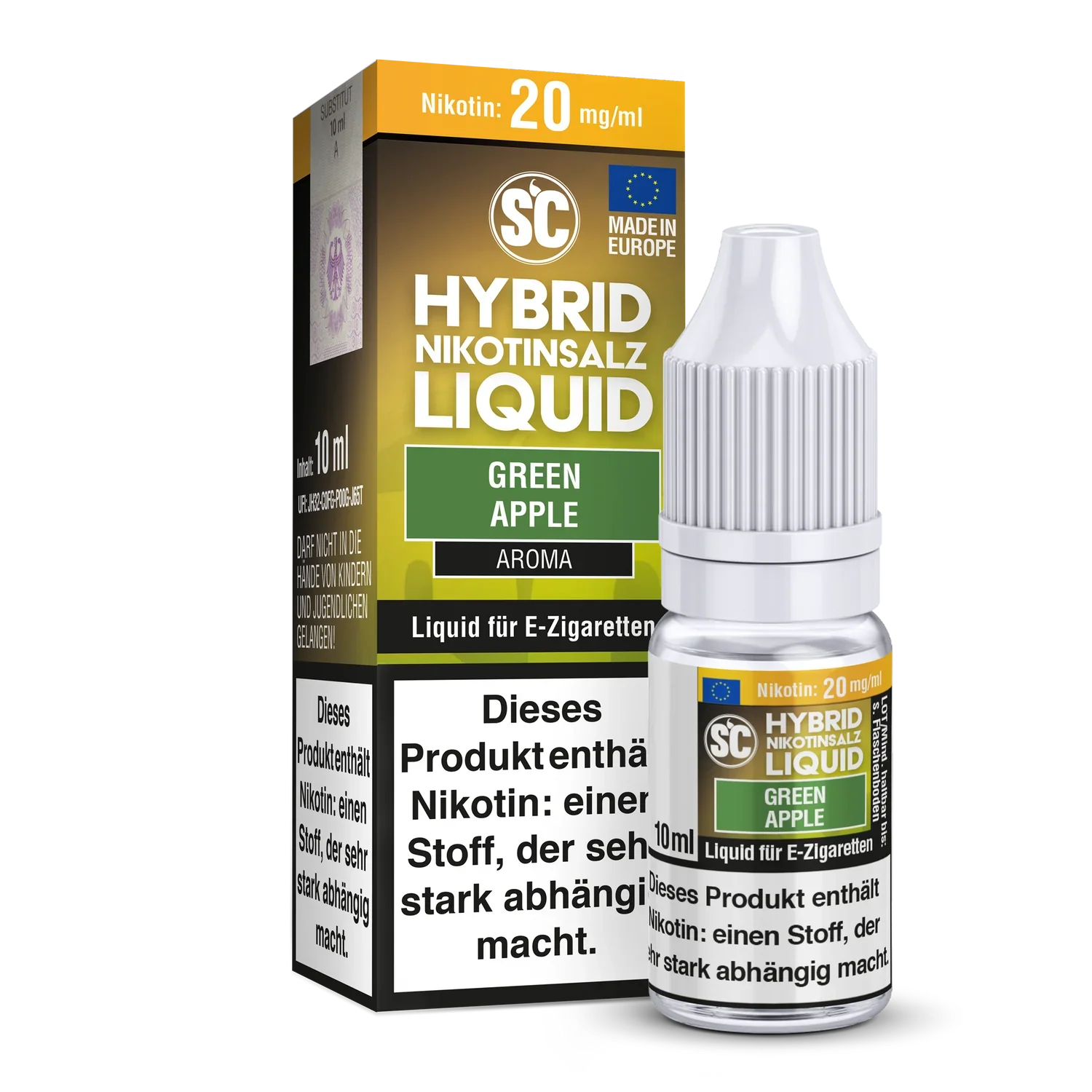 SC - Green Apple - Hybrid Nikotinsalz Liquid - 1er Packung / 10 mg/ml time4smoke.de