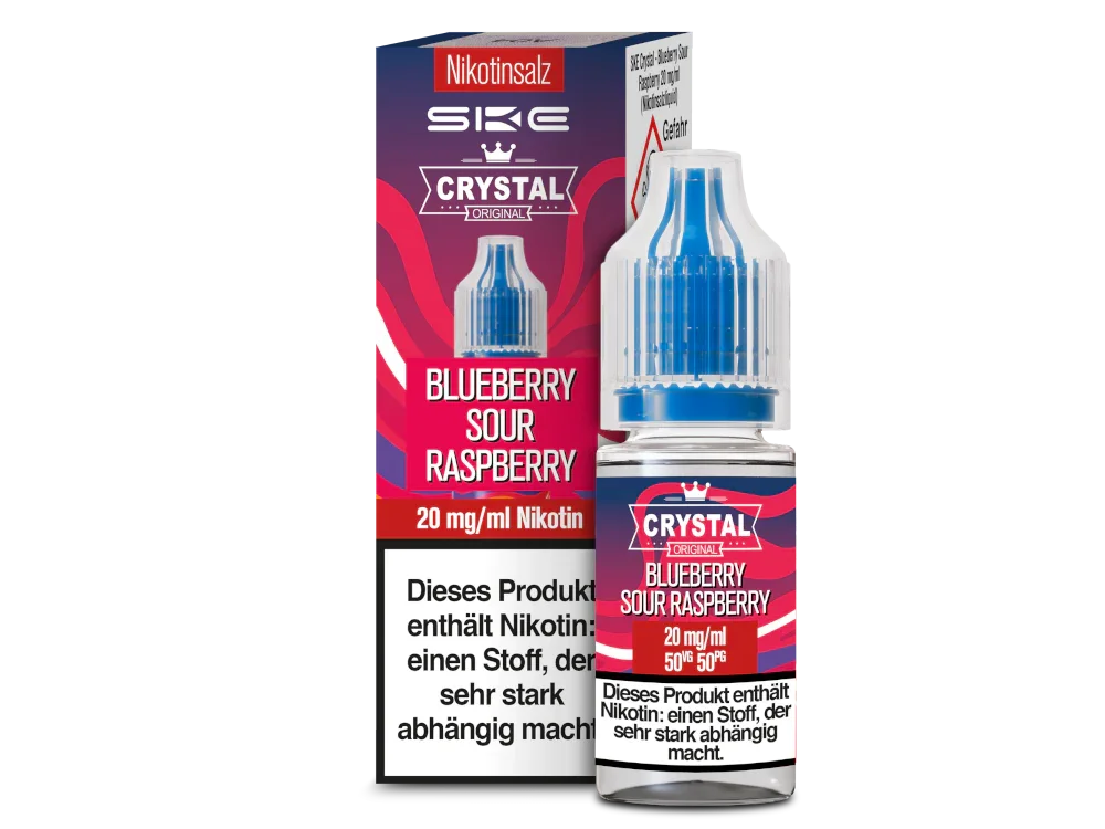 SKE - Crystal - Blueberry Sour Raspberry - Nikotinsalz Liquid - Blueberry Sour Raspberry / 1er Packung / 10 mg/ml time4smoke.de
