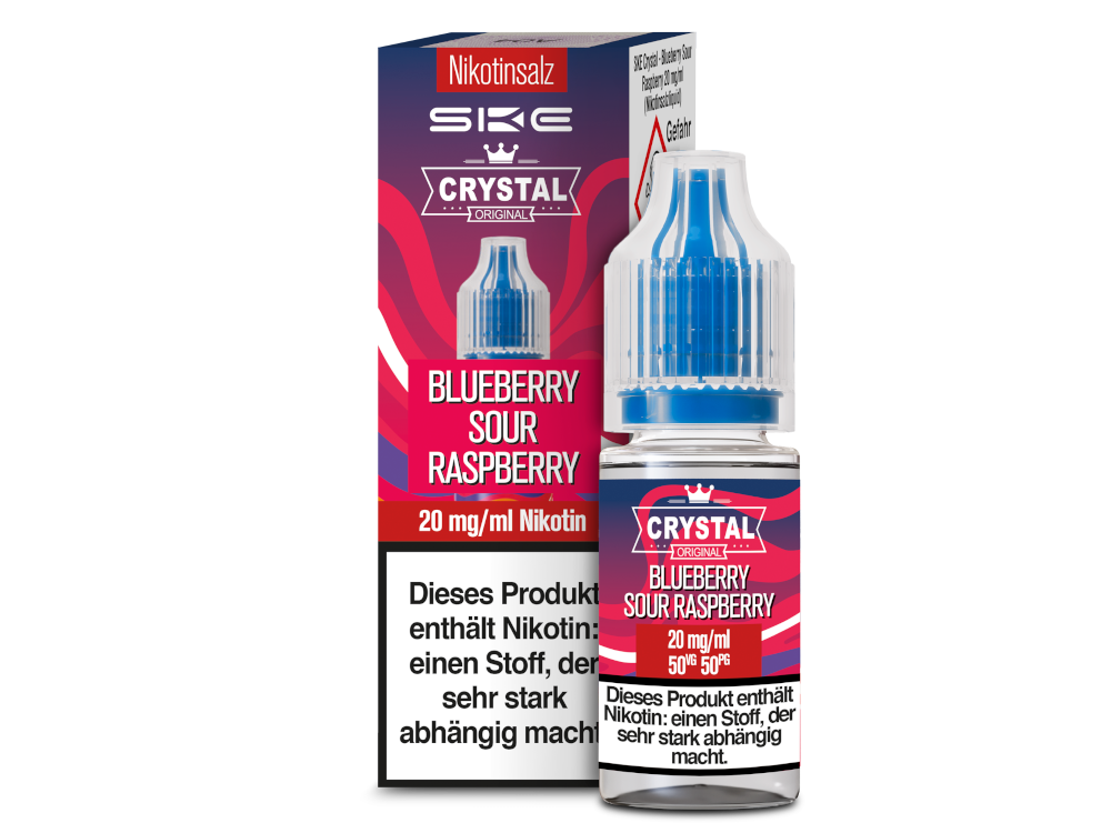 SKE - Crystal - Nikotinsalz Liquid - Blueberry Sour Raspberry - time4smoke