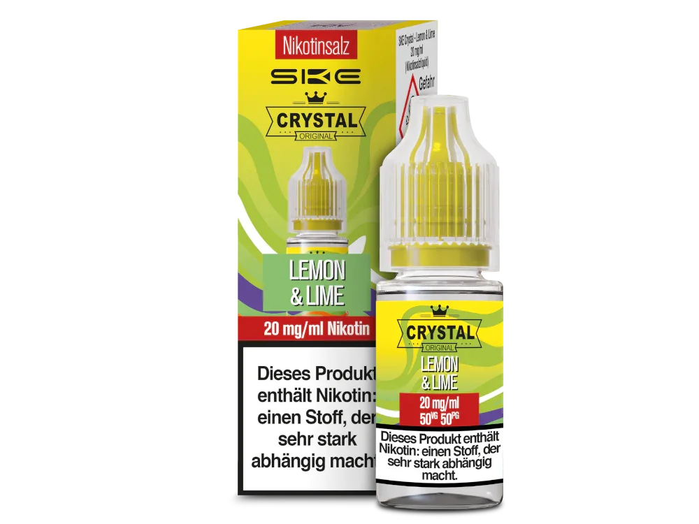 SKE - Crystal - Lemon & Lime - Nikotinsalz Liquid - Lemon & Lime / 1er Packung / 10 mg/ml time4smoke.de