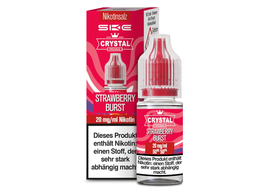 SKE - Crystal - Strawberry Burst - Nikotinsalz Liquid - Strawberry Burst / 1er Packung / 10 mg/ml time4smoke.de