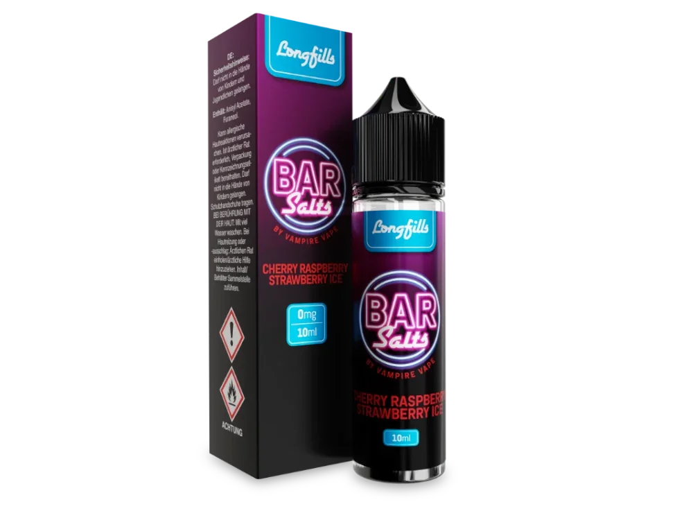 Vampire Vape - Bar Salts - Cherry Raspberry Strawberry Ice - Longfill Aroma 10 ml - Cherry Raspberry Strawberry Ice / 1er Packung time4smoke.de
