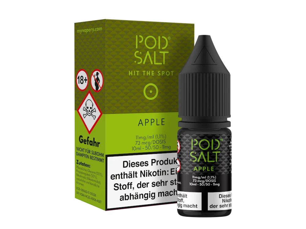 Pod Salt - Apple - Nikotinsalz Liquid - 1er Packung / 11 mg/ml time4smoke.de