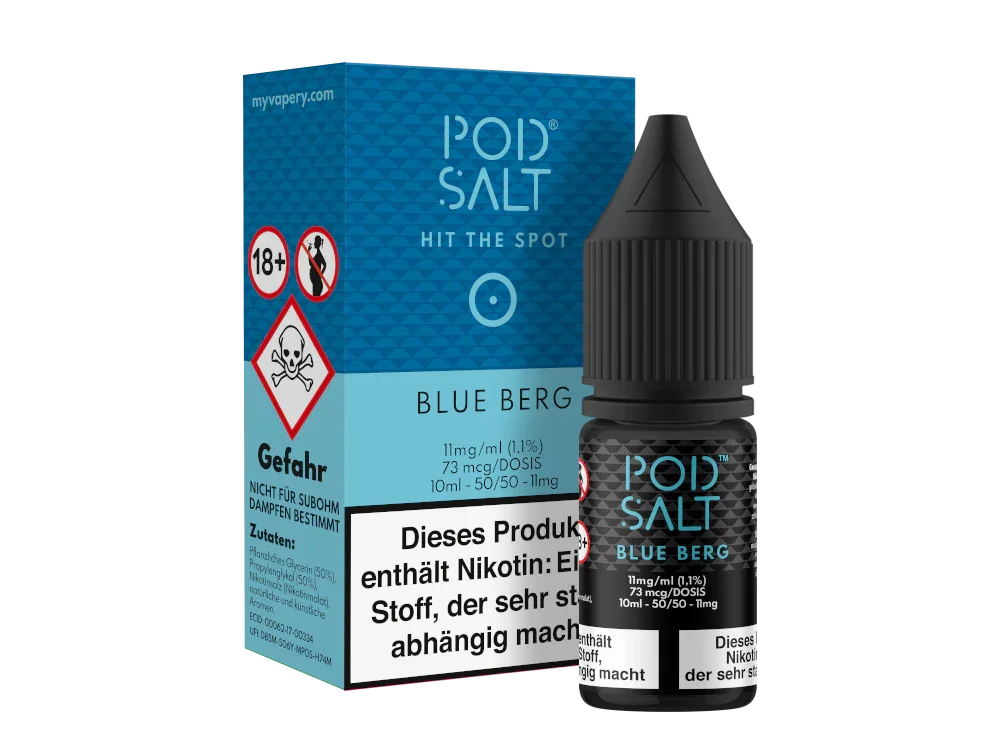 Pod Salt - Blue Berg - Nikotinsalz Liquid - 1er Packung / 11 mg/ml time4smoke.de