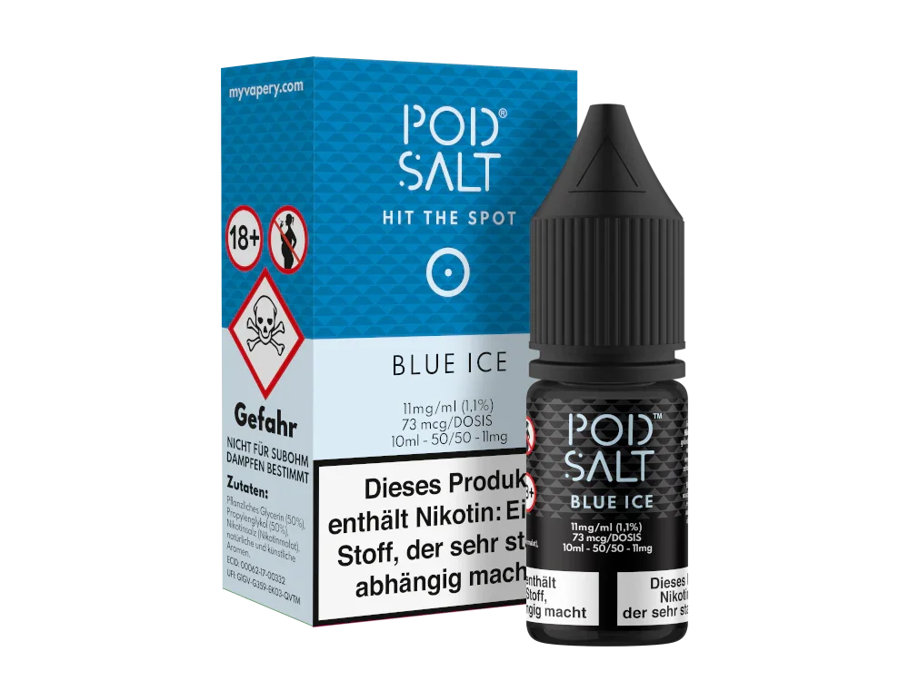 Pod Salt - Blue Ice - Nikotinsalz Liquid - 1er Packung / 11 mg/ml time4smoke.de