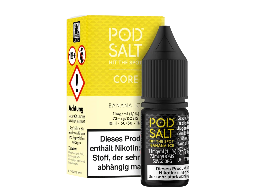 Pod Salt - Core - Banana Ice - Nikotinsalz Liquid - 1er Packung / 11 mg/ml time4smoke.de